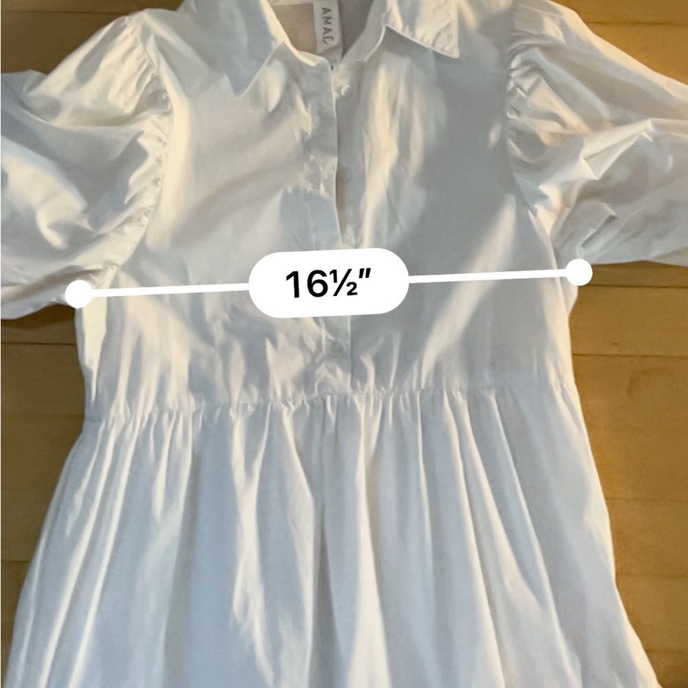Anthropologie AMADI  Cordelia Tiered Midi Shirtdress in White XS NWOT - Picture 4 of 15